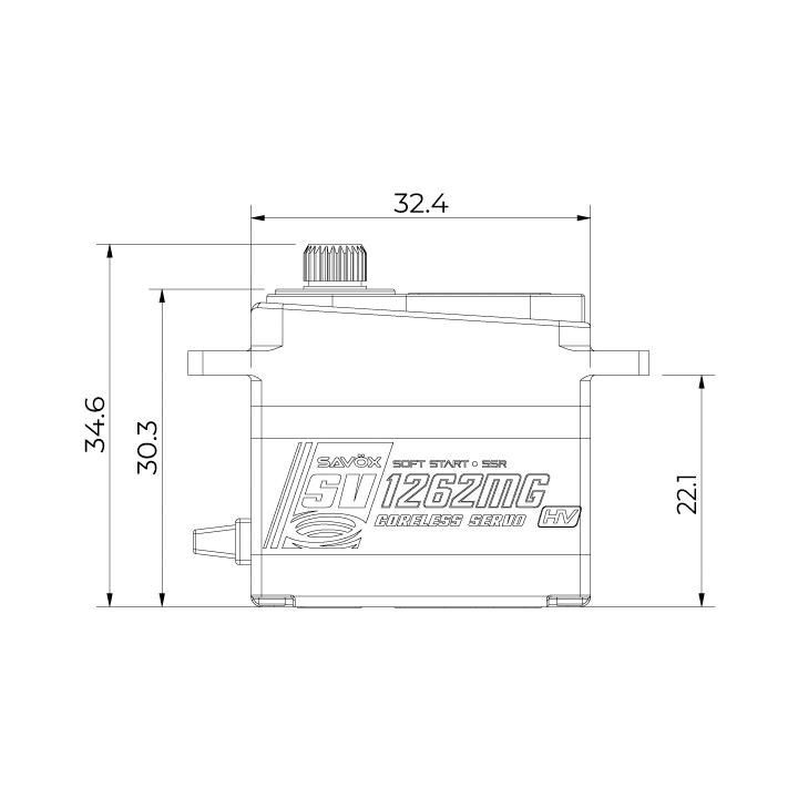 SV-1262MG HiVolt digitální servo (9kg-0,085s/60°)