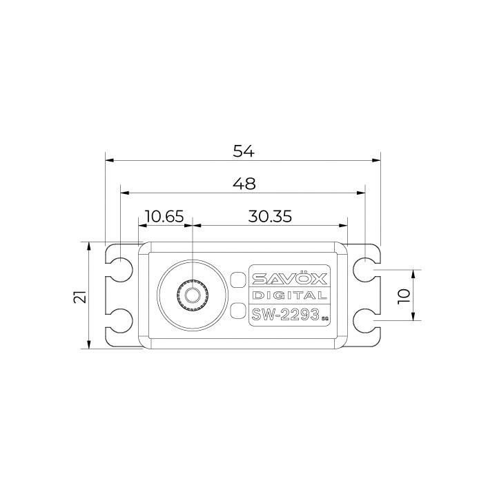 SW-2293SG BRUSHLESS HiVOLT 3S Digitální servo WATERPROOF (75kg-0,11s/60°)