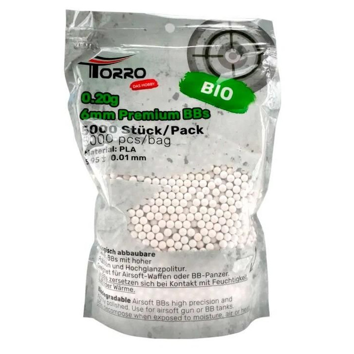 5000 ks 6mm munice/kuličky, biologicky rozložitelné, bílé