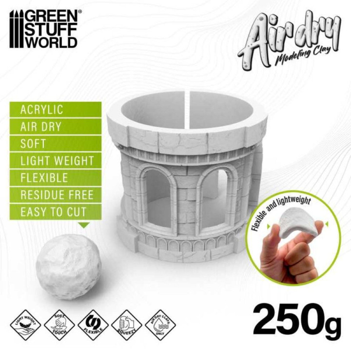 Air Dry Foam Clay 250gr. - White / Vzduchom schnúca penová hmota 250g – biela