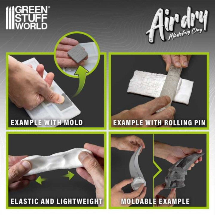 Air Dry Foam Clay 250gr. - Grey / Vzduchom schnúca penová hmota 250g – sivá