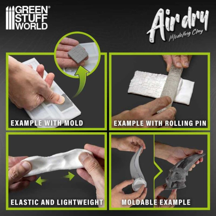 Air Dry Foam Clay 250gr. - Black / Vzduchom schnúca penová hmota 250g – čierna