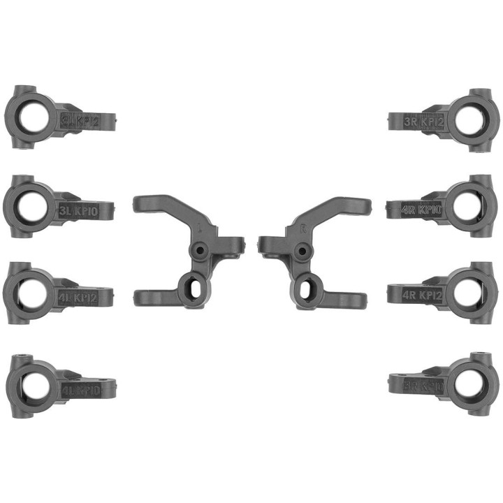 RC10B7.1 FT Set těhlic řízení a závěsů, karbon