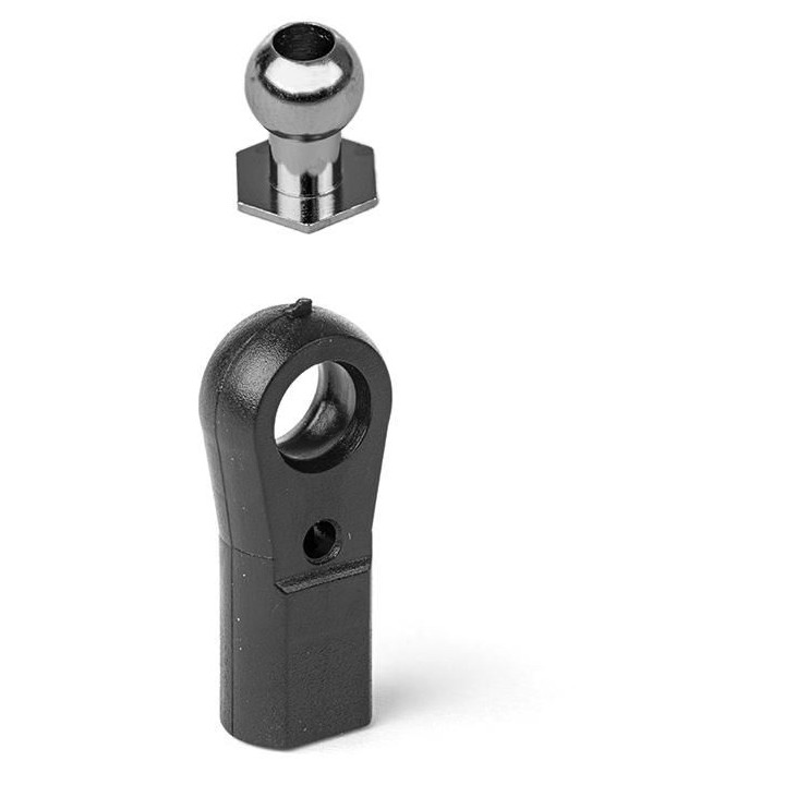 MAXI kloubek M3 s kulovým kloubem 6,0mm, šestihranou základnou a vrtáním 3,0mm, 100 ks.
