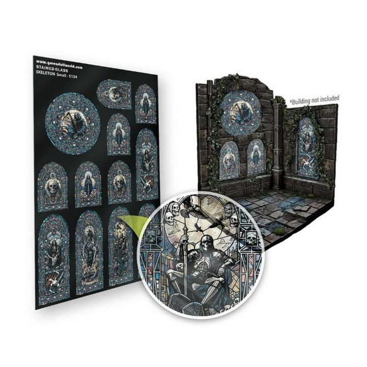 Vitráž skeleton malá 150×220 mm Green Stuff World