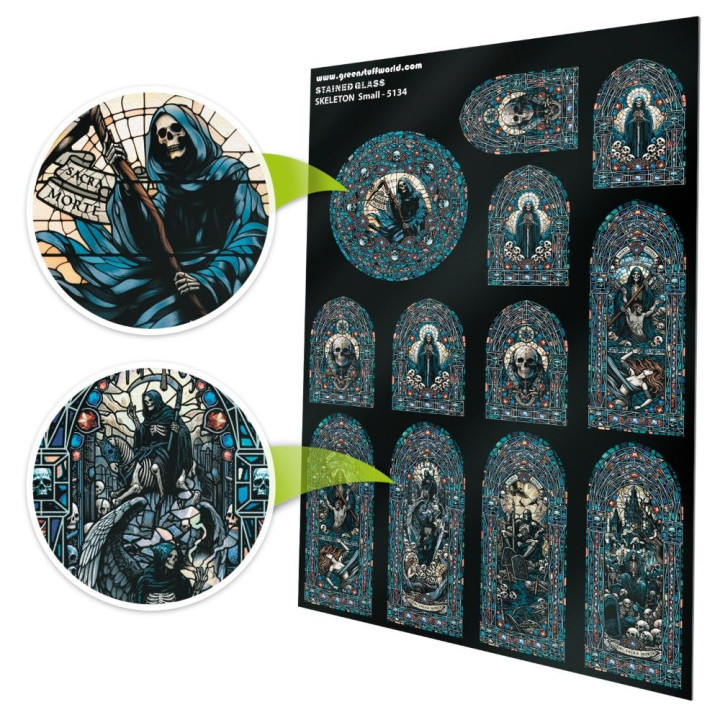 Vitráž skeleton malá 150×220 mm Green Stuff World