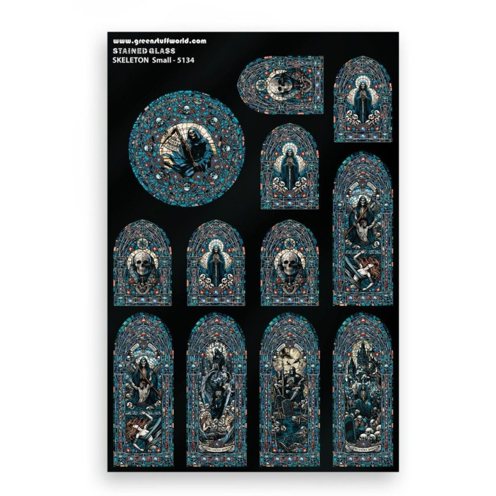 Vitráž skeleton malá 150×220 mm Green Stuff World