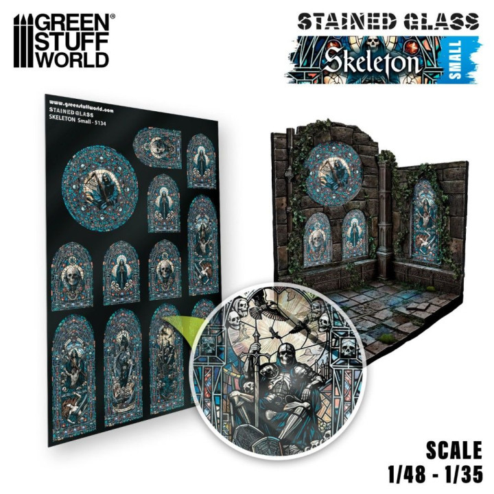 Vitráž skeleton malá 150×220 mm Green Stuff World