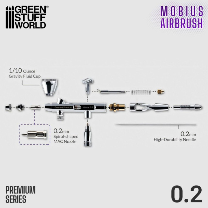 Gaahleri GHPM-Mobius 0.2mm – prémiová airbrush