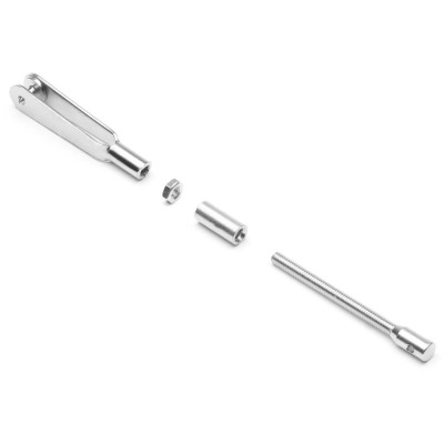 Vidlička kovová M3 s ocelovou spojkou pro ocelový drát, 100 ks.