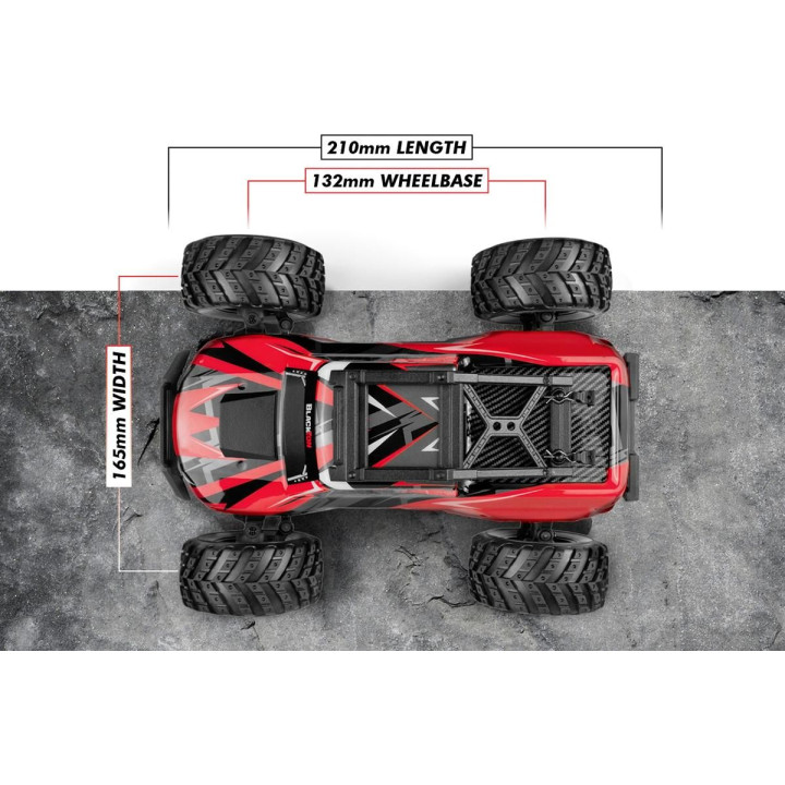 Spryte MT Turbo 1/20 4WD Monster Truck – Červený