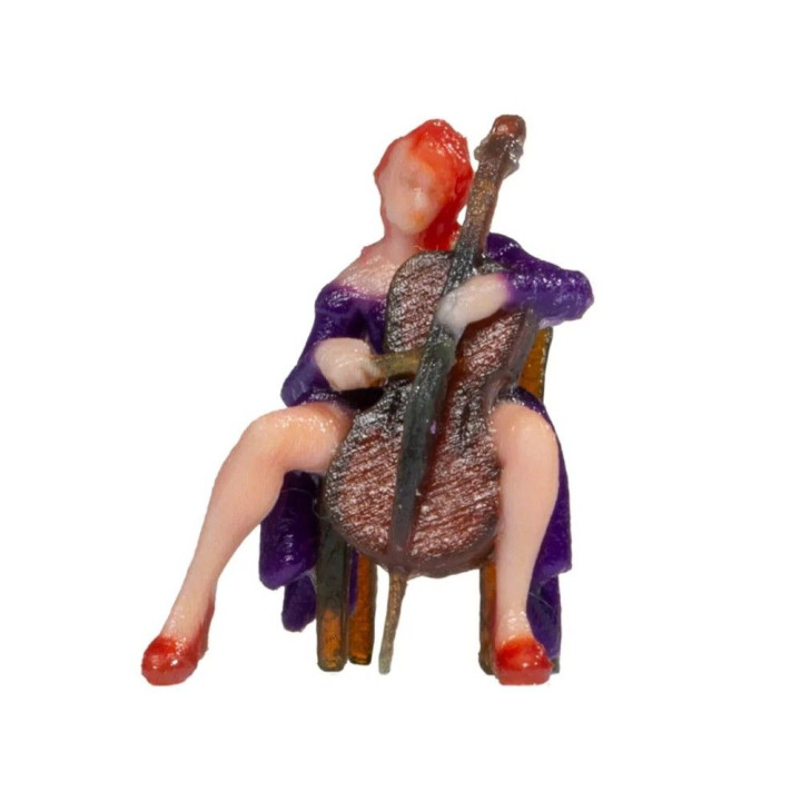 NOCH violončelistka H0 figúrka 1:87 3D tlač