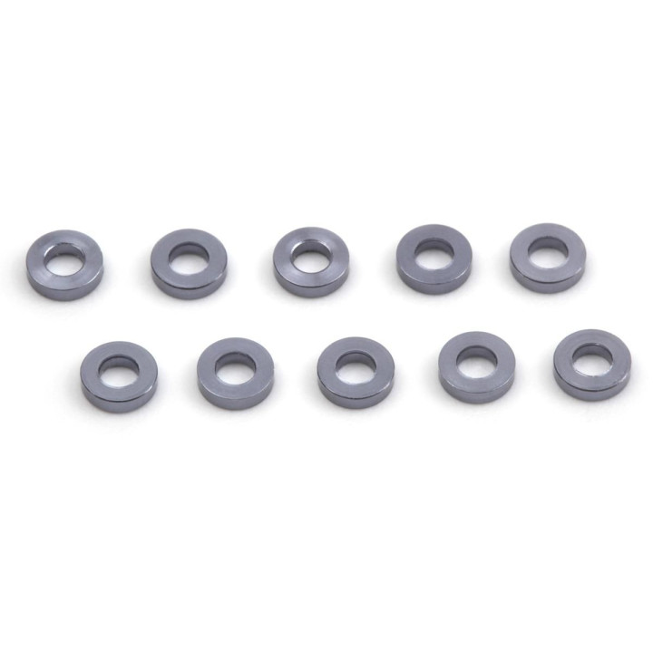 Hliníkové podložky 4 x 1,4 x 1 mm (Gunmetal/10 ks)