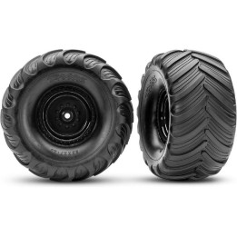 Traxxas kolo 2.0/3.0", disk černý offset 29mm, pneu Terra Groove (pár)