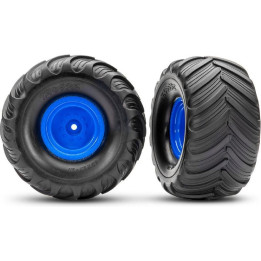 Traxxas kolo 2.0/3.0", disk modrý offset 19mm, pneu Terra Groove (pár)