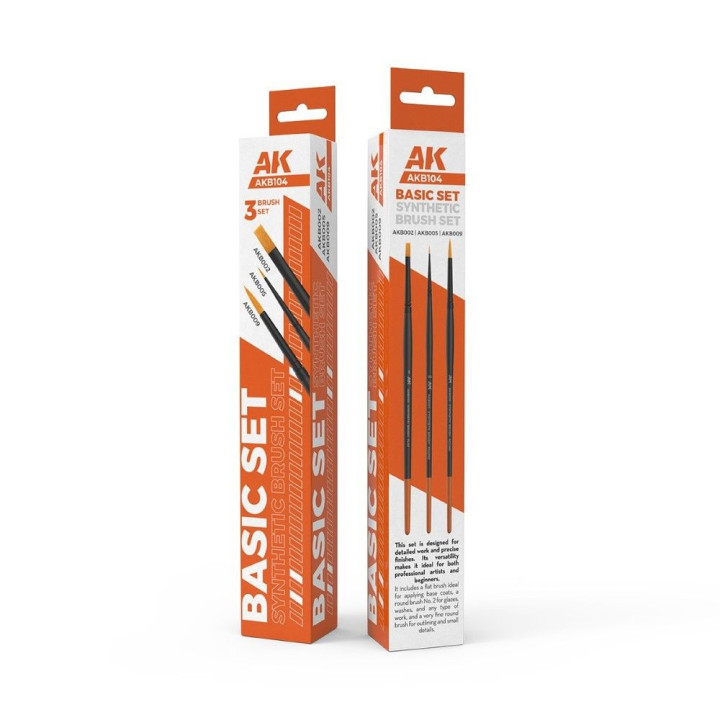 BASIC BRUSHES SET – sada 3 štetcov AK na detaily