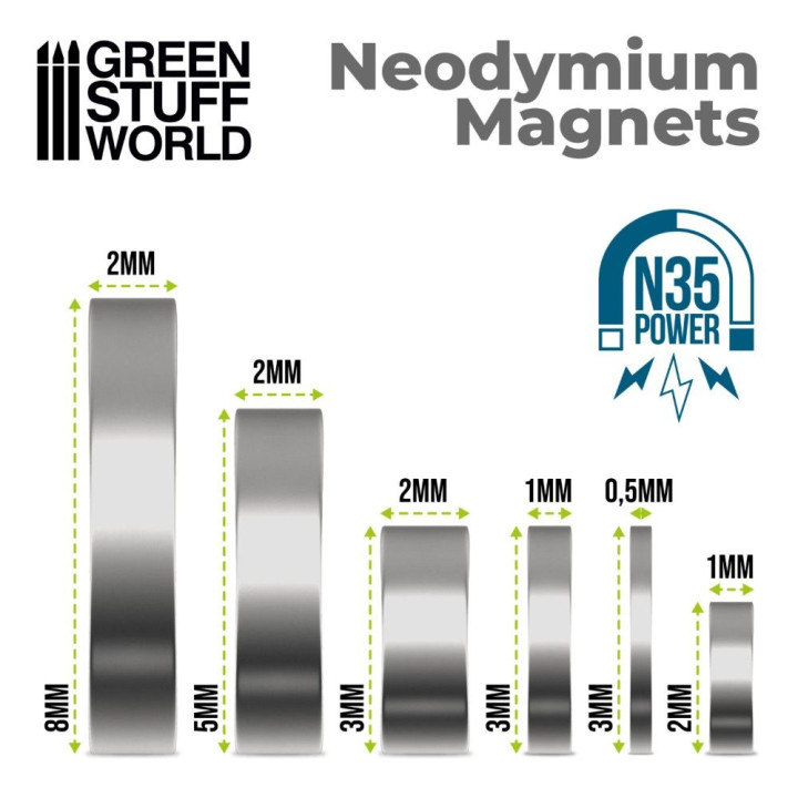 Neodymové magnety 3x1 mm N35 – 100 ks NdFeB magnety