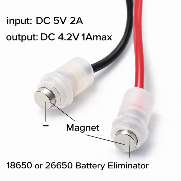 Magnetický USB nabíjací kábel pre batérie 14500-26650 | RCsvet