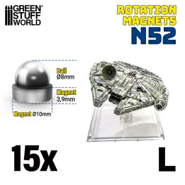 Rotačné magnety veľkosť L – silný magnetický držiak modelov