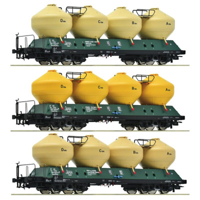 ROCO 6600177 3-dielna sada silo vagón ČSD H0 Ep. IV