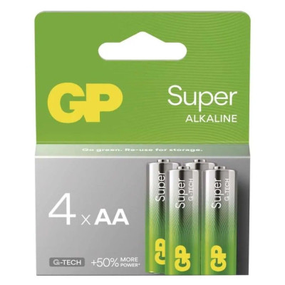 Alkalická batéria GP Super LR6 (AA) 1,5V 4ks G-TECH | RCsvet.sk