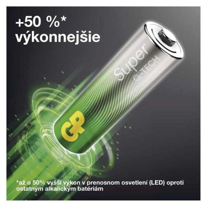 Alkalická batéria GP Super LR6 (AA) 1,5V 4ks G-TECH | RCsvet.sk