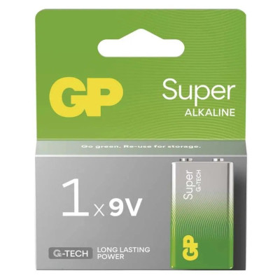 GP alkalická batéria SUPER 9V (6LR61) G-TECH | RCsvet.sk
