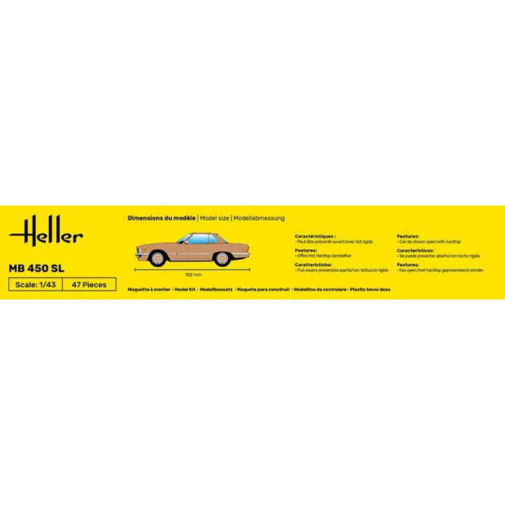 Heller STARTER KIT Mercedes-Benz 450 SL 1:43 | RCsvet
