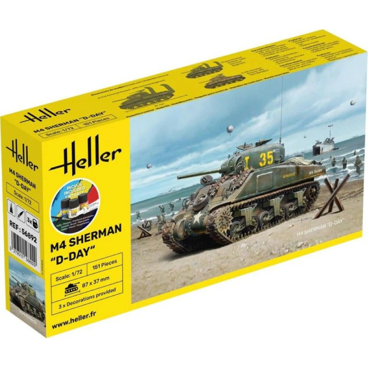 Heller STARTER KIT M4 Sherman D-Day 1:72 | RCsvet