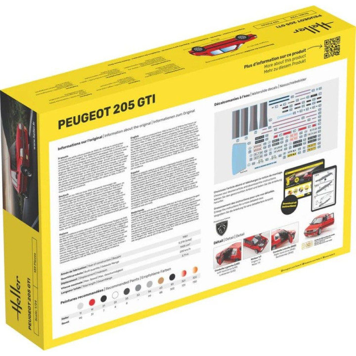 Heller STARTER KIT Peugeot 205 GTI 1:24 | RCsvet