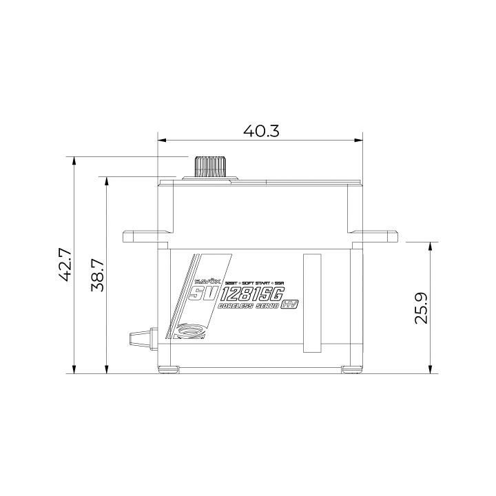 SV-1281SG HiVOLT digitální servo (60kg-0,14s/60°)