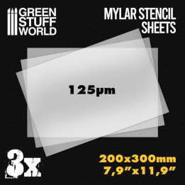 A4 Mylar Stencil Sheets x3 Green Stuff World | RCsvet