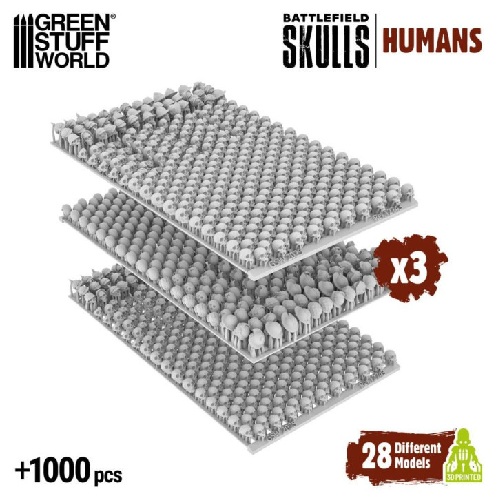 1000x Lebky z bojiska z živice 1:48-1:35 | RCsvet