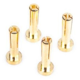 Works Team 4mm/G4 Gold zlaté konektory, délka 18mm, 4 ks