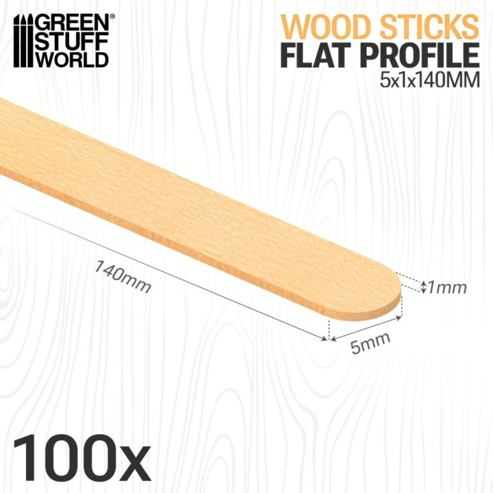 Ploché profily z brezy – 5 mm (100 ks) | RCsvet