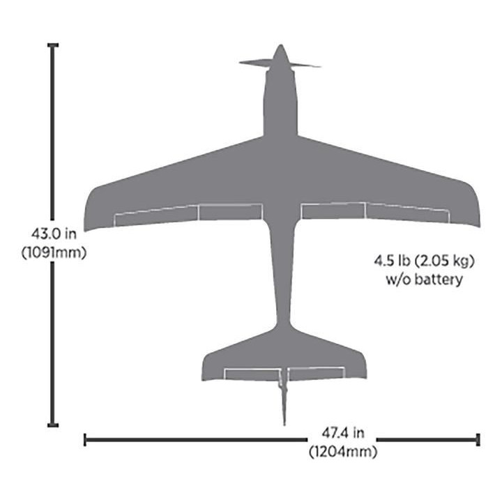 E-flite V1200 1.2m AS3X+ SAFE Select BNF Basic