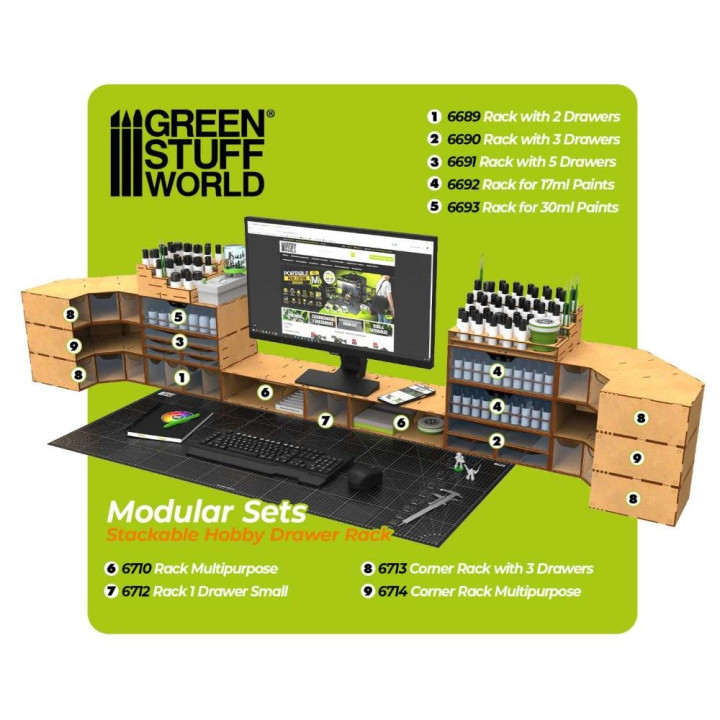 Stohovateľný otvorený úložný modul s magnetmi | RCsvet