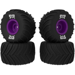Arrma kolo s pneu dBoots Chevron MT, disk fialový (4): GROM