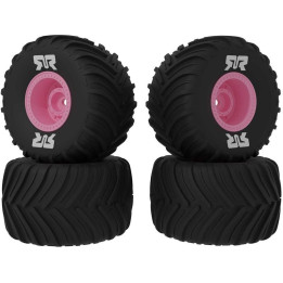Arrma kolo s pneu dBoots Chevron MT, disk růžový (4): GROM