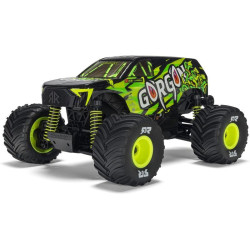 RC model auta Arrma Gorgon Grom v měřítku 1:16, s náhonem 4WD, funkcemi Smart a rychlostí až 30 km/h. Precizně zkonstruovaný malý zábavný model oblíbeného typu monster truck. Stylová karoserie, kompletně připraven k jízdě, včetně baterie a nabíječe.