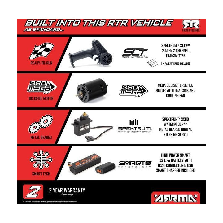 Arrma Gorgon Grom 1:16 4WD Smart RTR bronzová