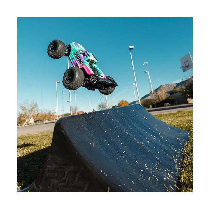 Arrma Mini Kraton 3S DSC BLX 1:16 4WD RTR tyrkysová/růžová