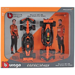 Bburago McLaren F1 Team MCL38 (2024) 1:43 (dárkový set 2ks)