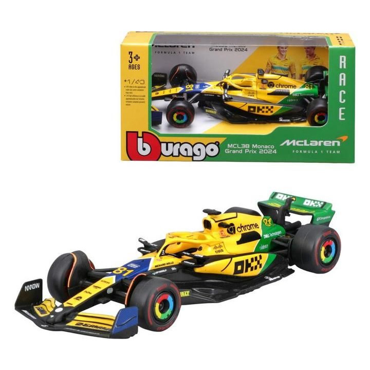 Bburago McLaren F1 Team MCL38 (2024) 1:43 NO81 Piastri Senna Edtion