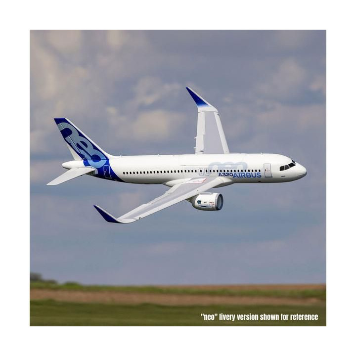 E-flite Airbus A320neo 1.5m EDF AS3X+ SAFE Select BNF Basic bílý