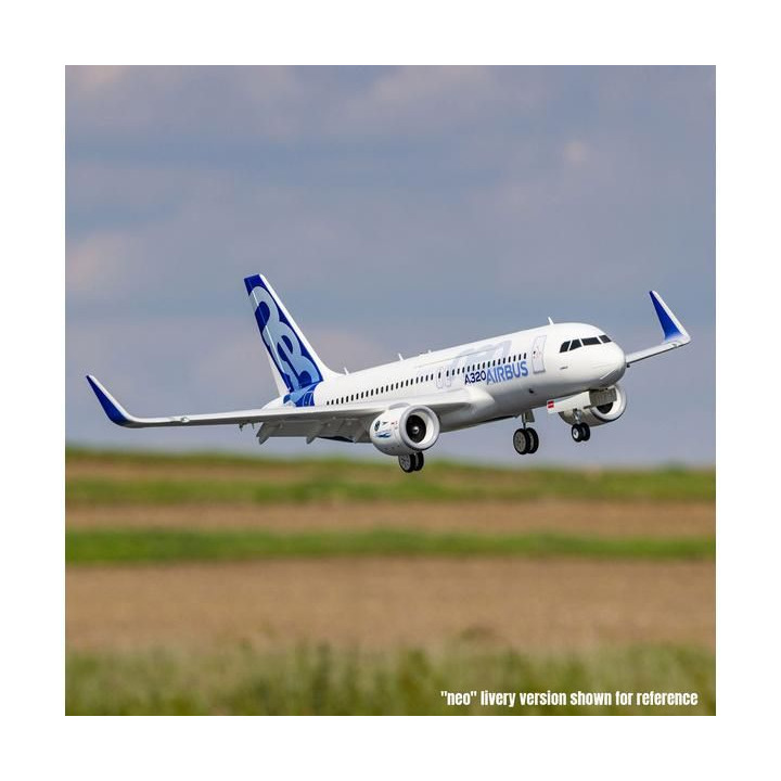 E-flite Airbus A320neo 1.5m EDF AS3X+ SAFE Select BNF Basic bílý