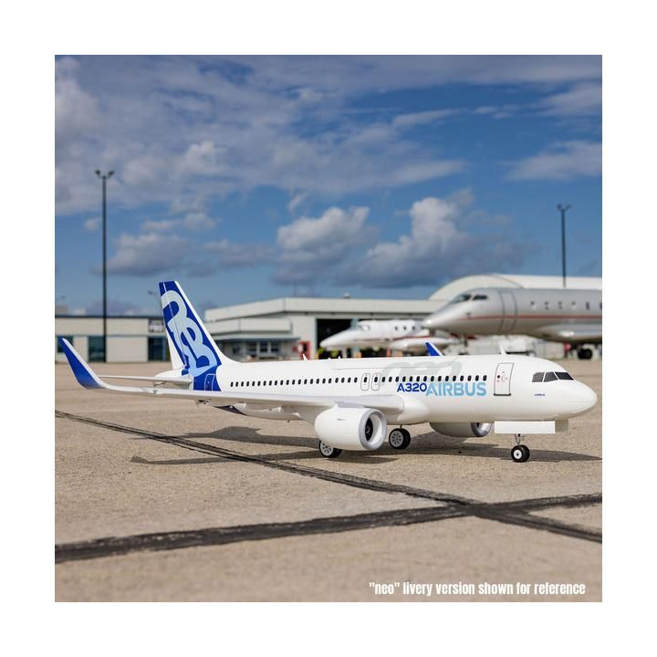 E-flite Airbus A320neo 1.5m EDF AS3X+ SAFE Select BNF Basic bílý