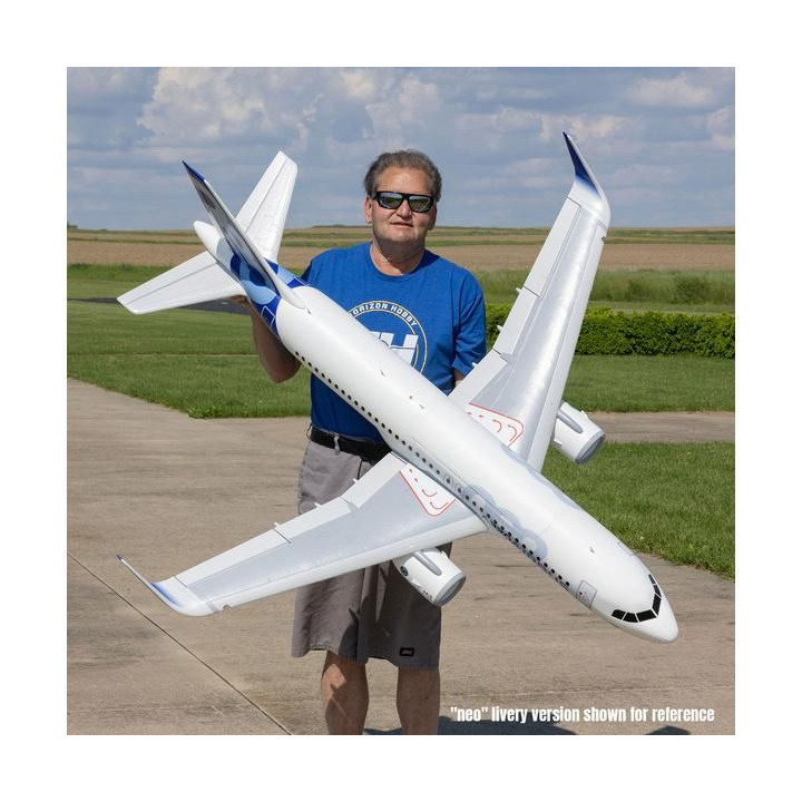 E-flite Airbus A320neo 1.5m EDF AS3X+ SAFE Select BNF Basic bílý