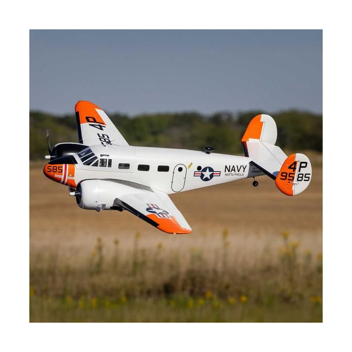 E-flite Beechcraft D18/RC-45J 1.5m BNF Basic AS3X+ SAFE Select