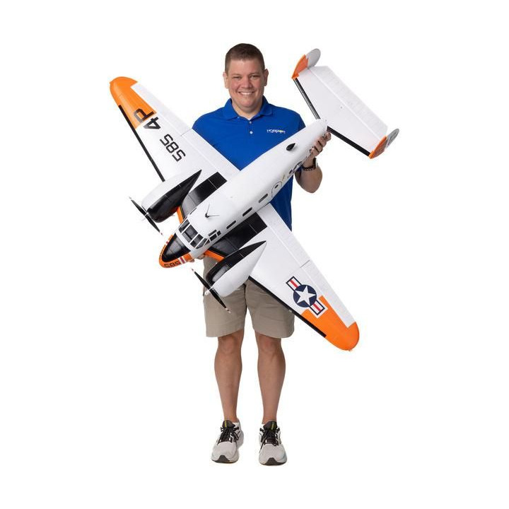 E-flite Beechcraft D18/RC-45J 1.5m BNF Basic AS3X+ SAFE Select